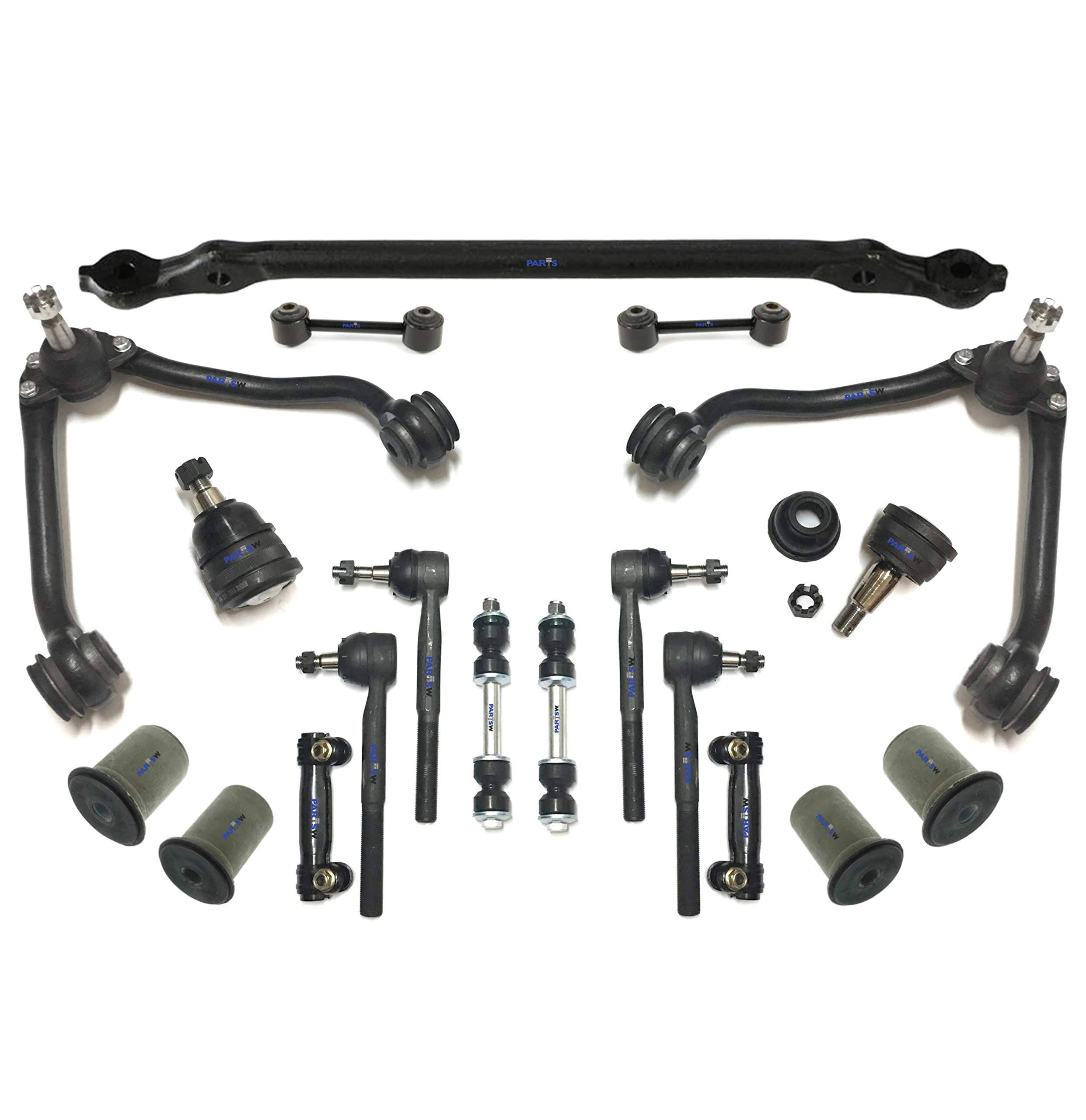 19-Piece Suspension Kit for Chevrolet C1500 Suburban/Tahoe - Front & Rear Sway Bar Links, Upper Control Arm, Tie Rod Ends, Lower Control Arm Bushing, Center Link, Lower Ball Joints | Complete Suspension Upgrade for Smoother Ride & Better Handling