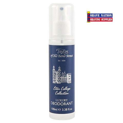 Taylor of Old Bond Street Eton College Luxury Deodorant Spray for Men - Long Lasting Freshness & Elegant Scent - Perfect for Work, Gym & Special Occasions