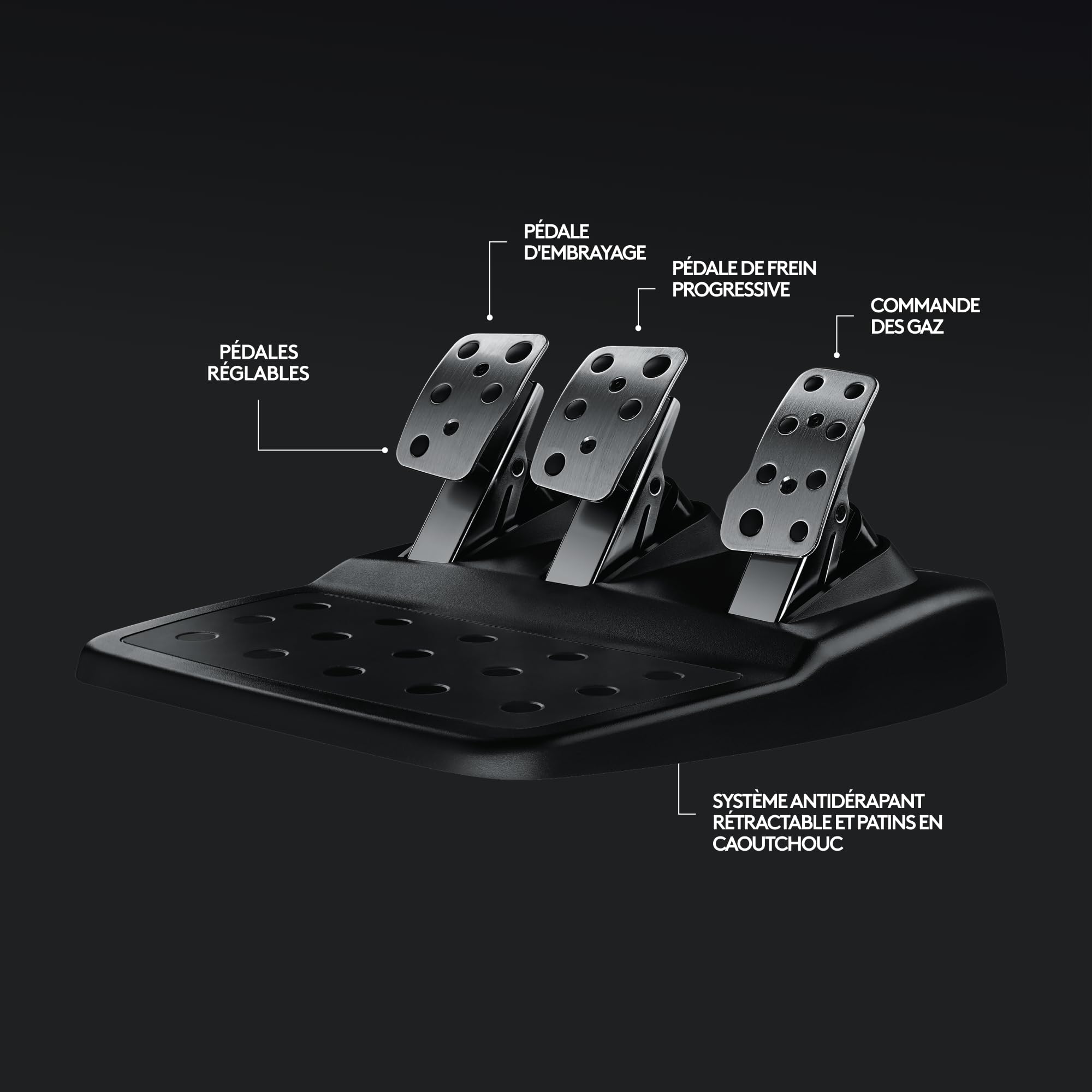 Logitech G920 Driving Force Racing Wheel with Pedals - Force Feedback, Stainless Steel Paddle Shifters, Leather Grip, 900° Rotation - Compatible with Xbox Series X/S, Xbox One, PC (Black) - Perfect for Racing Simulators & Gaming Setups