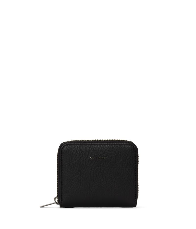 Matt & Nat Vegan Leather Rue Wallet in Black - Stylish & Eco-Friendly Card Holder for Everyday Use, Travel & Business