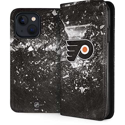 Officially Licensed NHL Philadelphia Flyers Frozen Design Skinit Folio Case for iPhone 13 - Durable Protective Phone Cover for Hockey Fans | Perfect for Game Days, Travel & Everyday Use
