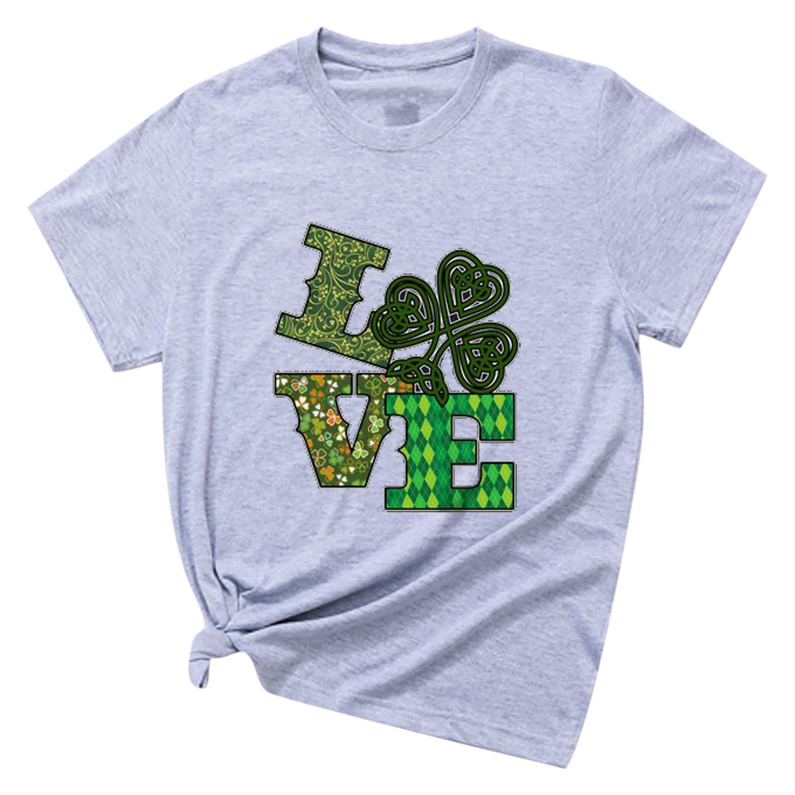 Women's Short Sleeve Tunic Tops - St Patrick's Day Graphic Tees, Plus Size Casual Loose Fit T-Shirts for Summer | Perfect for Festivals, Parties & Everyday Wear
