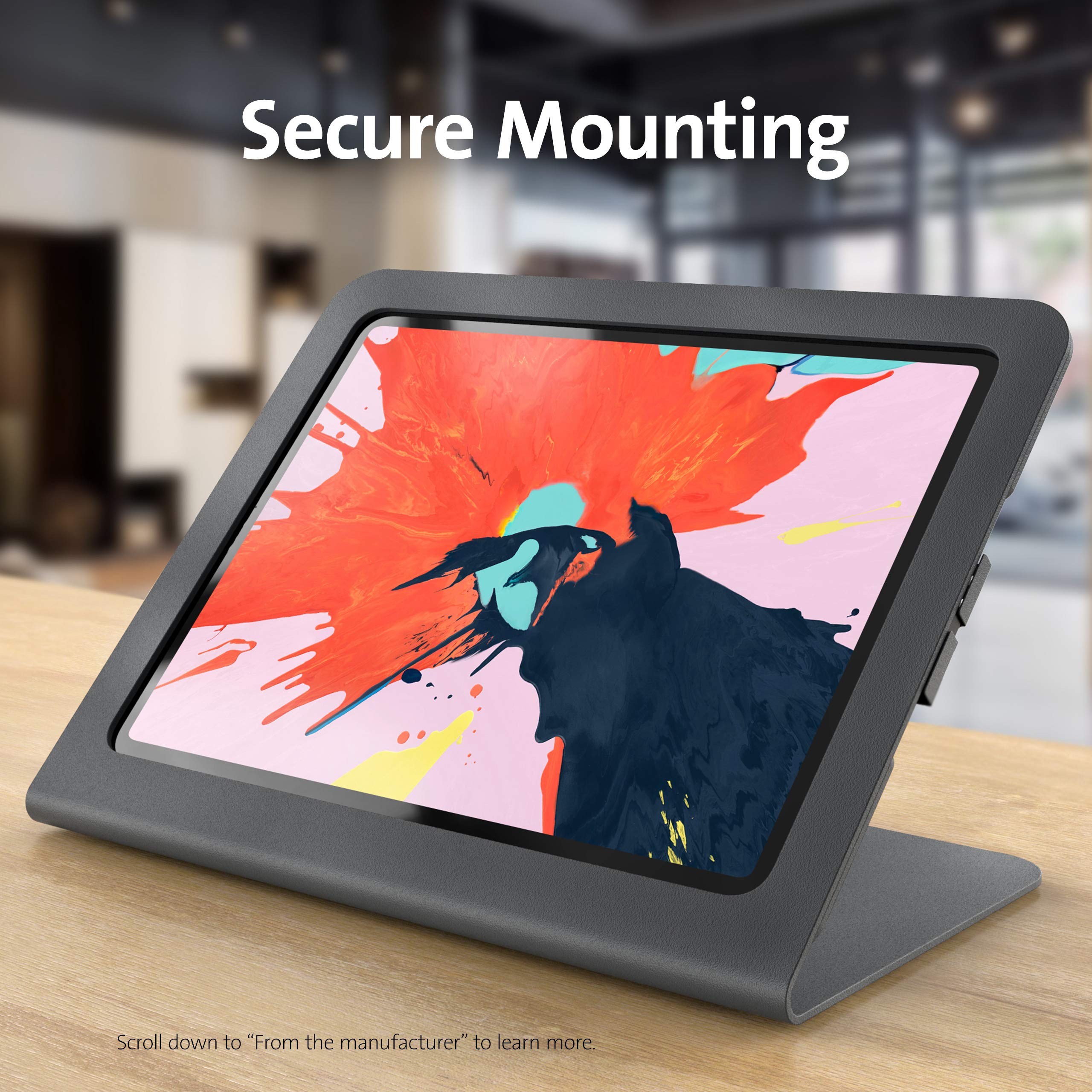 Kensington Windfall® Adjustable Stand for iPad Pro 12.9-inch (3rd Gen) - Premium Tablet Holder with Secure Grip (Model K67931US) - Perfect for Home Office, Desk Work & Digital Drawing