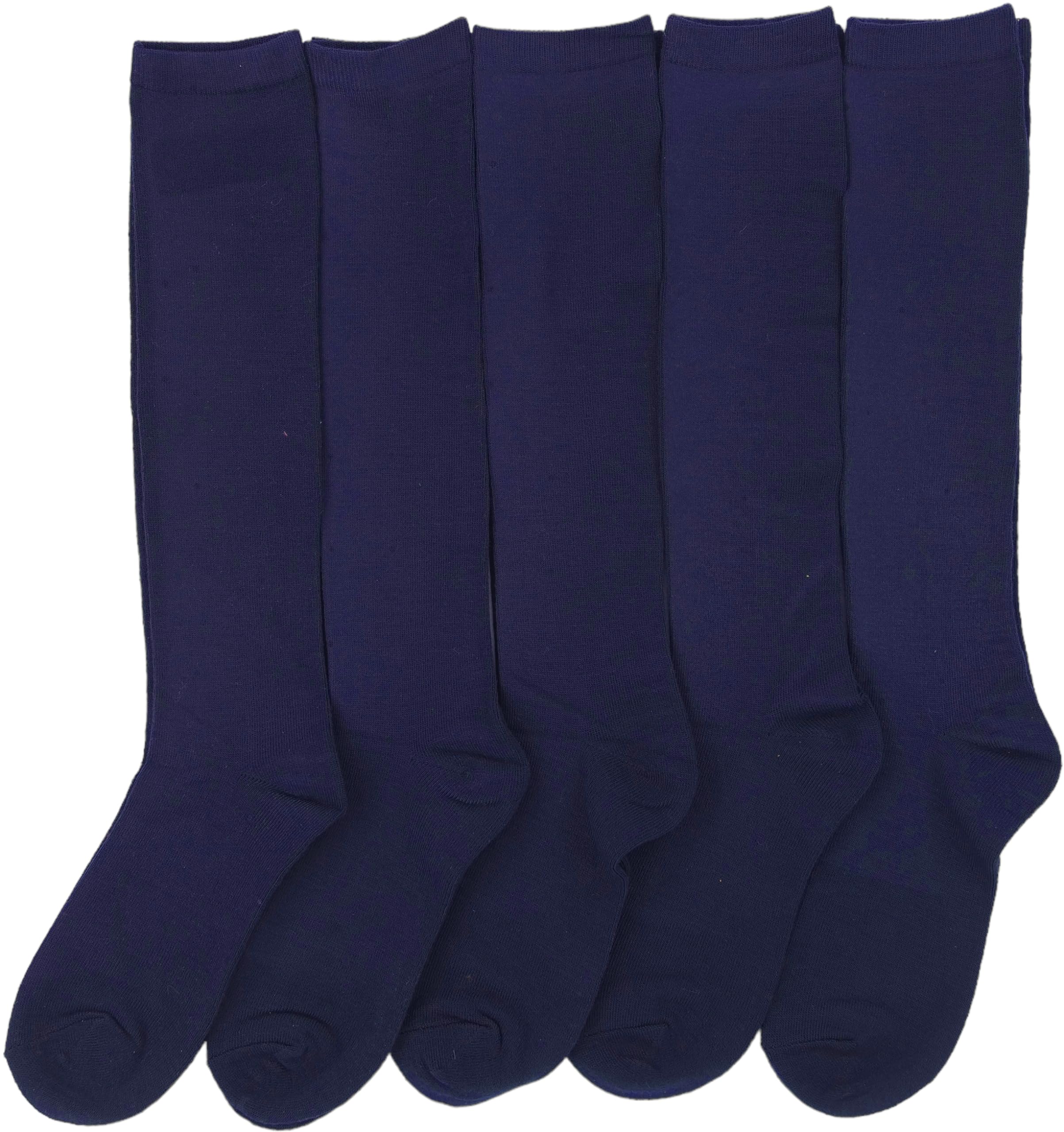 ToBeInStyle Women's Knee High Socks - Pack of 6 or 12 - Soft Comfortable Cotton Blend Socks for Work, Boots & Winter Outfits