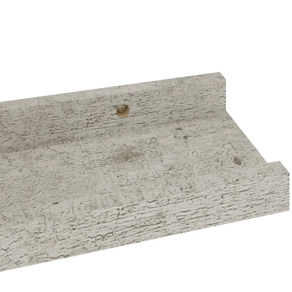 SKM 2 Pack Concrete Gray Wall Shelves - 15.7