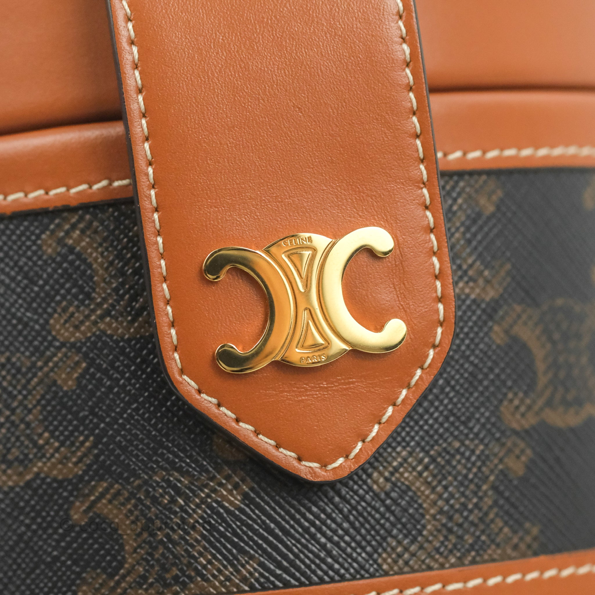 Celine Small Tambour Triomphe Canvas Shoulder Bag - Luxury Designer Handbag for Women | Perfect for Work, Travel & Everyday Use