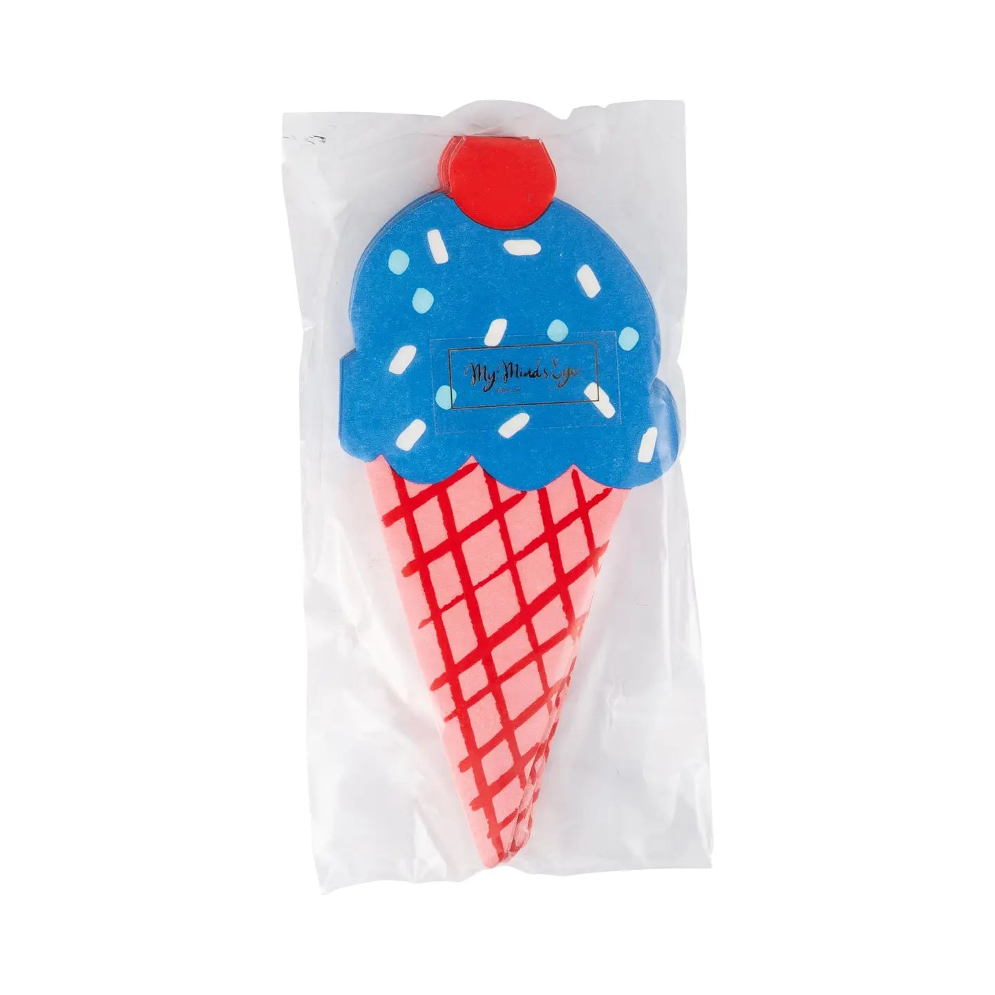 Premium Ice Cream Shaped Dinner Napkins - 50 Pack Cute Dessert-Themed Paper Napkins for Birthday Parties, Baby Showers & Ice Cream Socials
