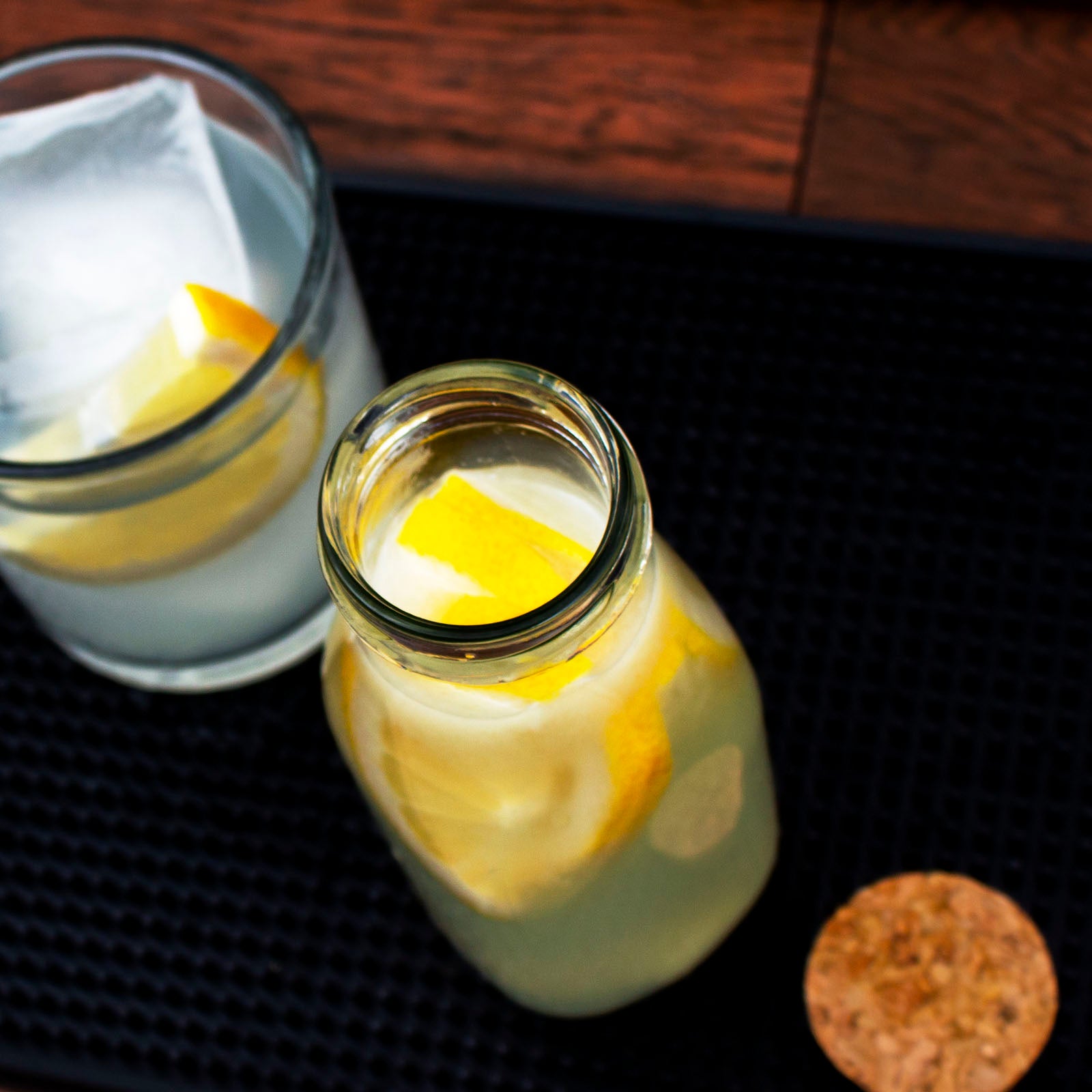 BarConic® 11oz Glass Bottle with Cork Stopper - Perfect for Homemade Infused Oils, Vinegars & Craft Cocktails