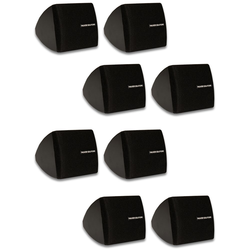 Theater Solutions TS30B 4-Pair Mountable Indoor Bookshelf Speakers - Black | Perfect for Home Theater, Gaming & Music Listening