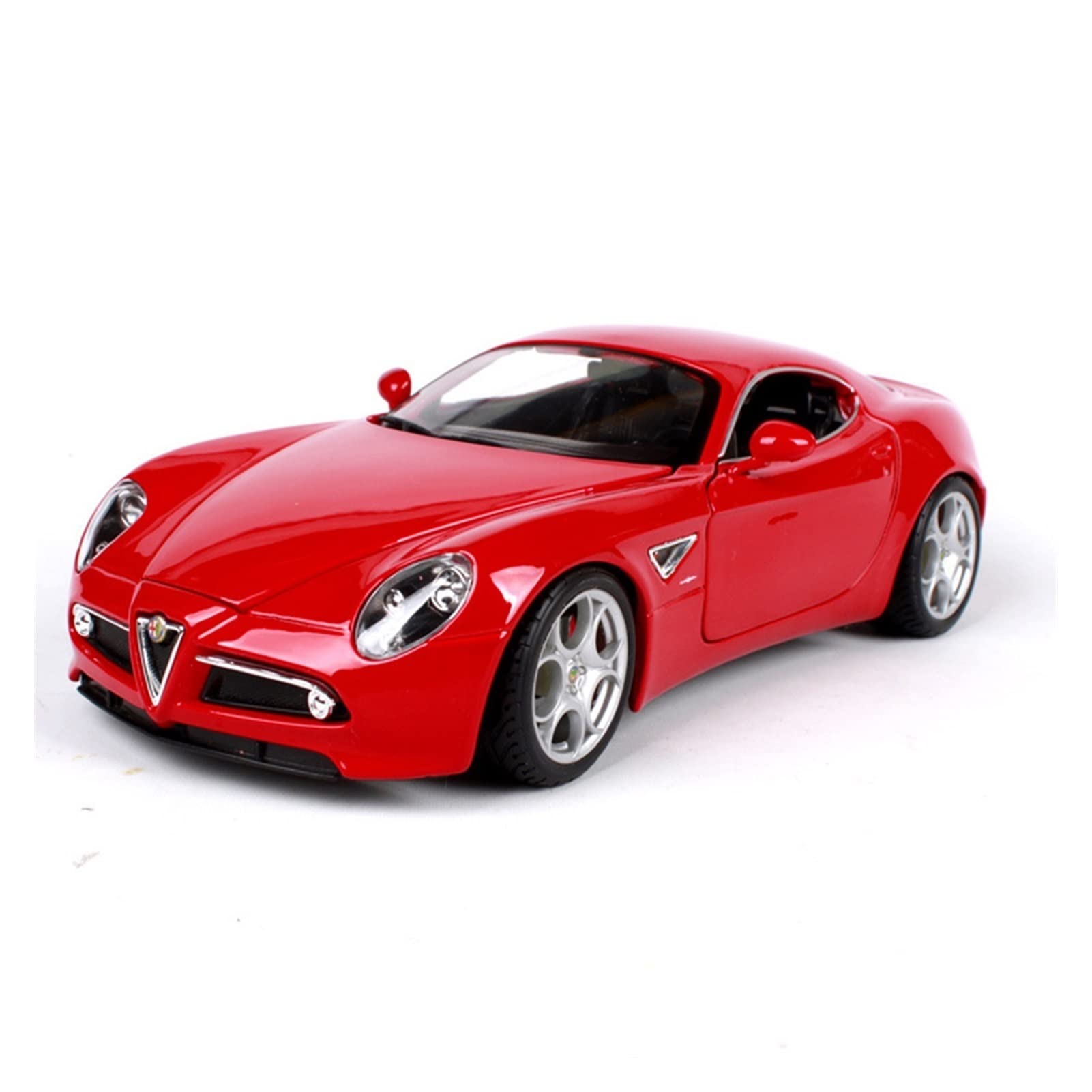 1:18 Scale Alfa Romeo 8C Die Cast Metal Pullback Toy Car - Red Collectible Model for Kids & Adults | Perfect for Display, Gifts & Playtime Scenes