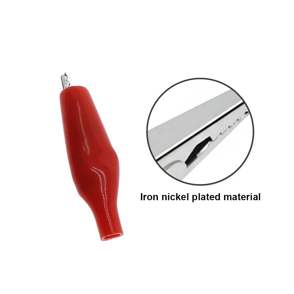 10 Pcs Insulated Alligator Clips - Detachable Mini Test Clamps for Electrical Wiring, DIY Projects, and Lab Experiments - Perfect for School Science Kits, Electronics Repair, and Cable Testing