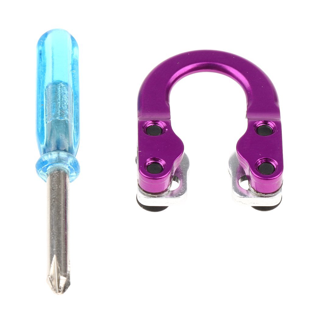 Compound Bow D-Loop Metal Ring with Screwdriver - Archery String Nock & U Rope Loop for Outdoor Hunting Accessories (Purple) - Perfect for Target Practice & Bowfishing