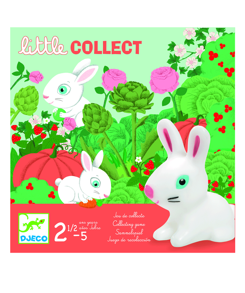 Djeco Little Collect Bunny Game - Fun Wooden Animal Matching Game for Kids, Perfect for Family Game Night & Preschool Learning Activities