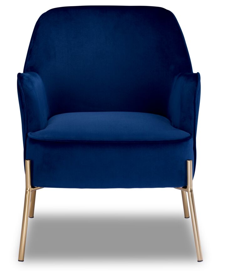 Charisma Accent Chair Navy Blue - Stylish Mid-Century Modern Lounge Chair for Living Room, Bedroom & Office Decor