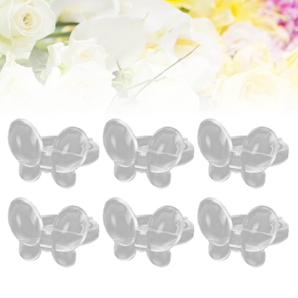 FOMIYES 50pcs Transparent Nail Polish Display Rings for Manicure Training - Women's Nail Art Practice Stand, DIY Colorful Polish Tips - Perfect for Salon, Home Use & Nail Art Enthusiasts