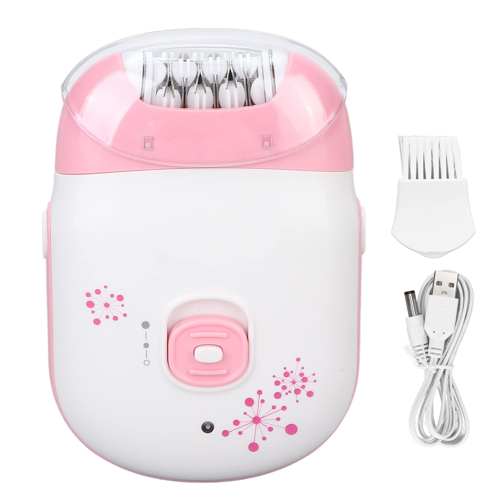 Pink Rechargeable Electric Razor for Women - 2-Speed Adjustable USB Hair Remover for Bikini, Legs & Underarms | Smooth Shaving at Home & Travel