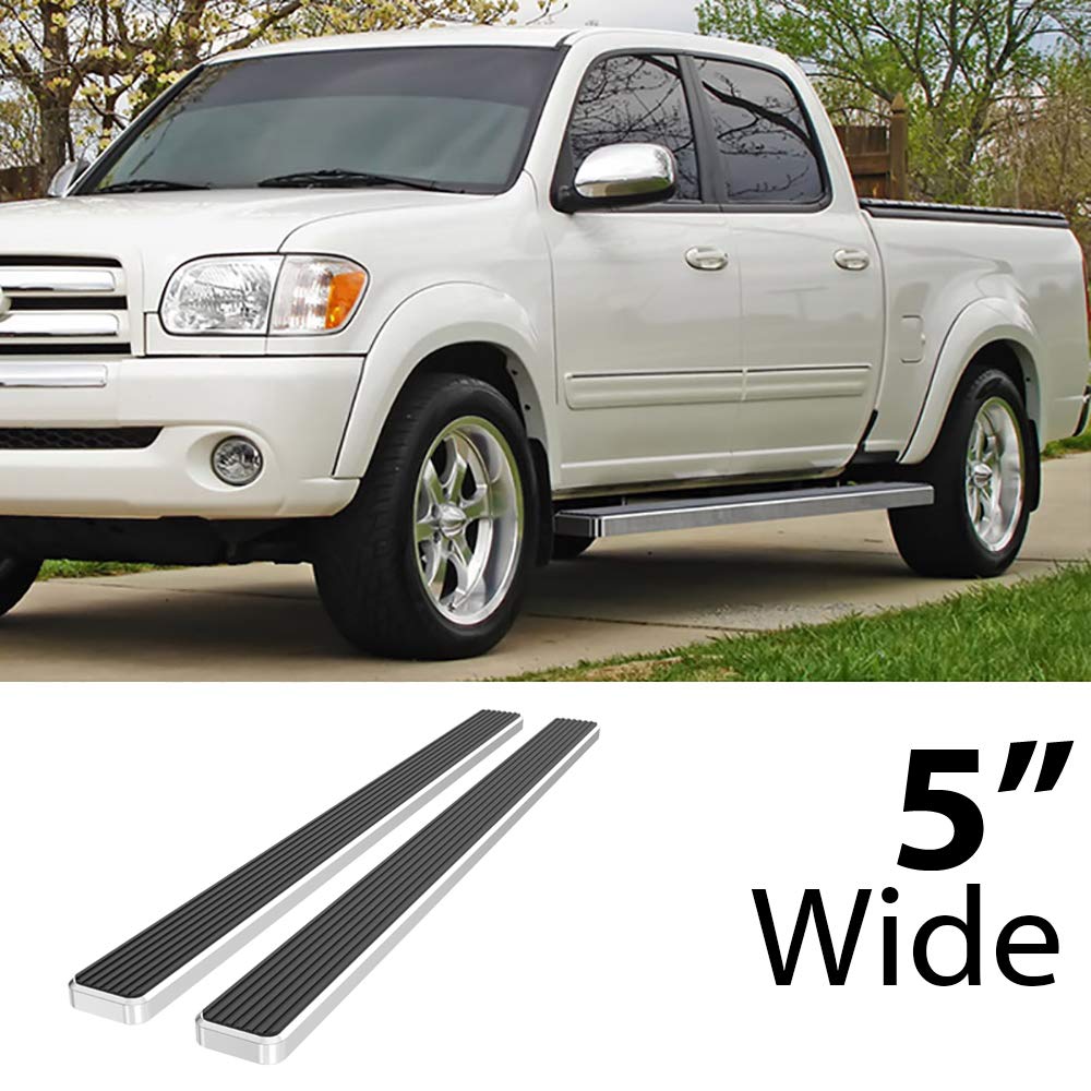 5 Inch APS Running Boards for 2004-2006 Toyota Tundra Double Cab - 304 Stainless Steel Nerf Bars Side Steps | Off-Road Protection & Easy Entry/Exit