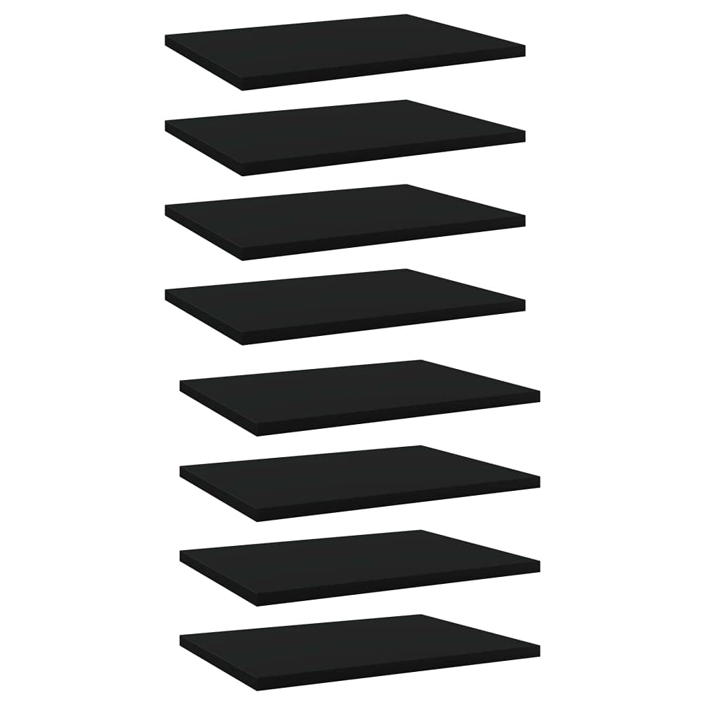 Floating Shelf Replacement Boards - 8 Pack Black Wall Shelves 15.7