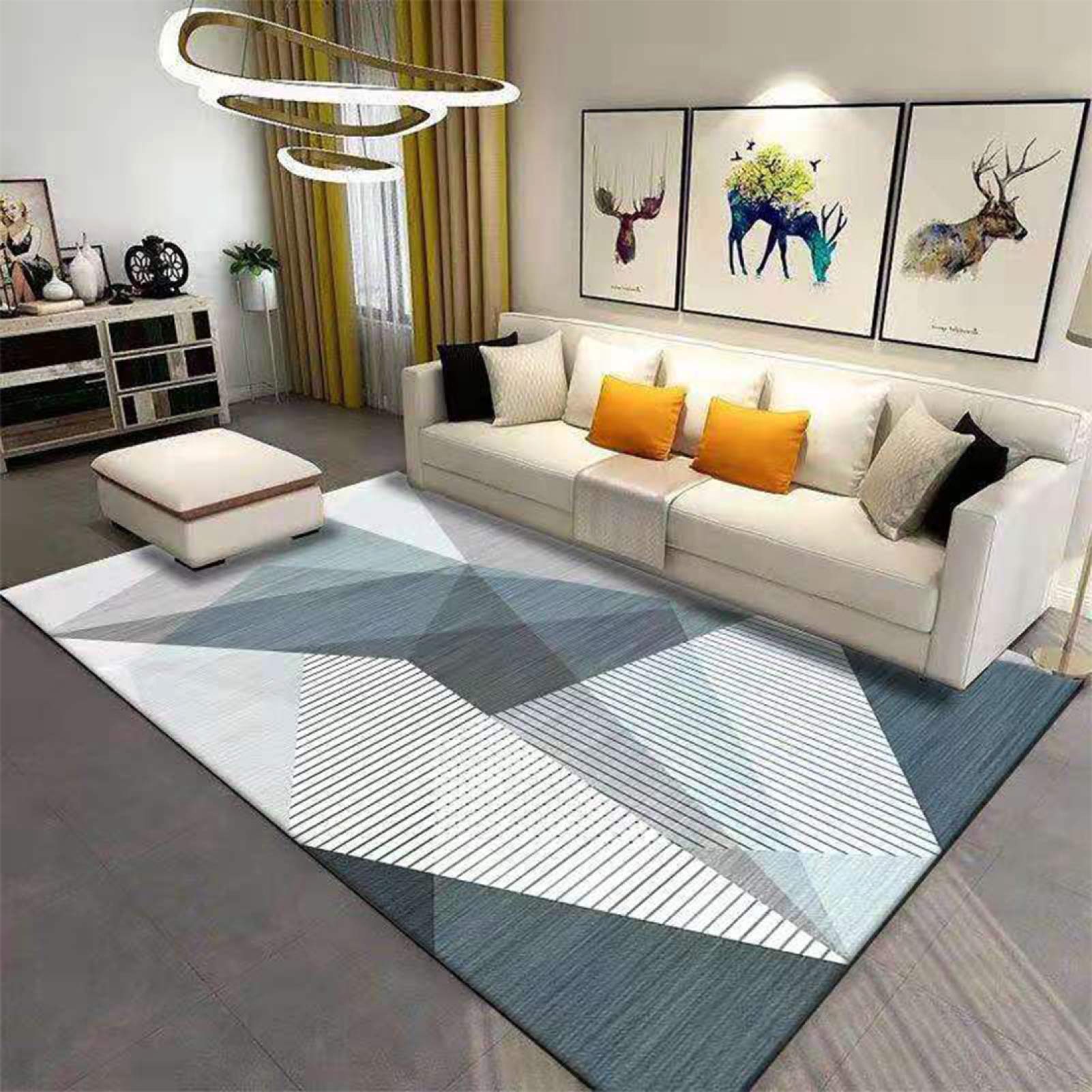 DPPAN Super Soft Modern Shag Area Rug - Fluffy Living Room Carpet for Bedroom Decor, Kids Play Mat - 5'3