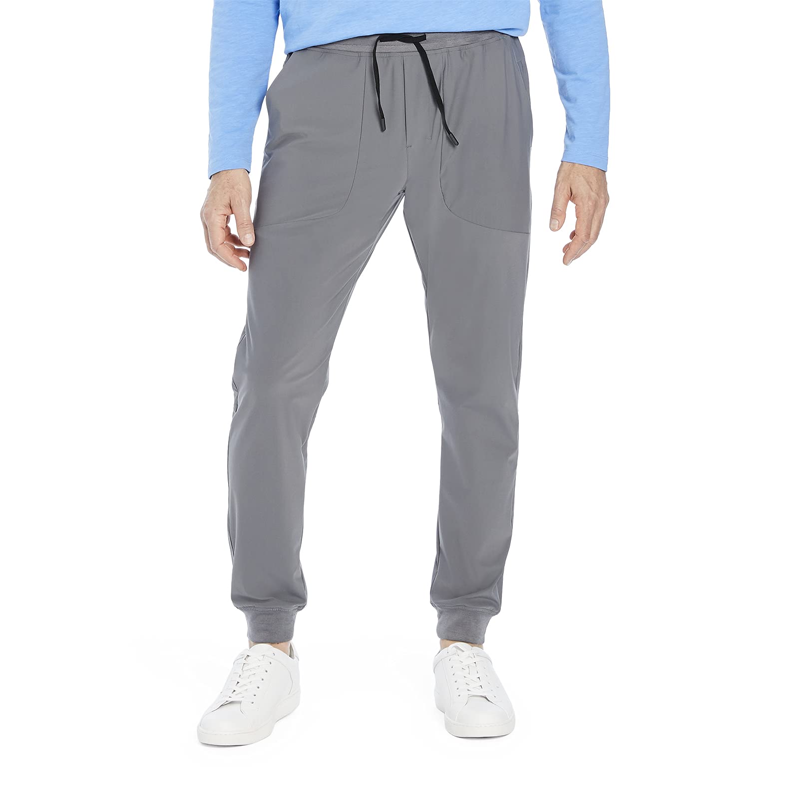 Kenneth Cole Men's Tech Stretch Jogger Pants - Comfortable Slim Fit Casual Sweatpants with Elastic Waistband | Perfect for Workout, Lounge & Travel
