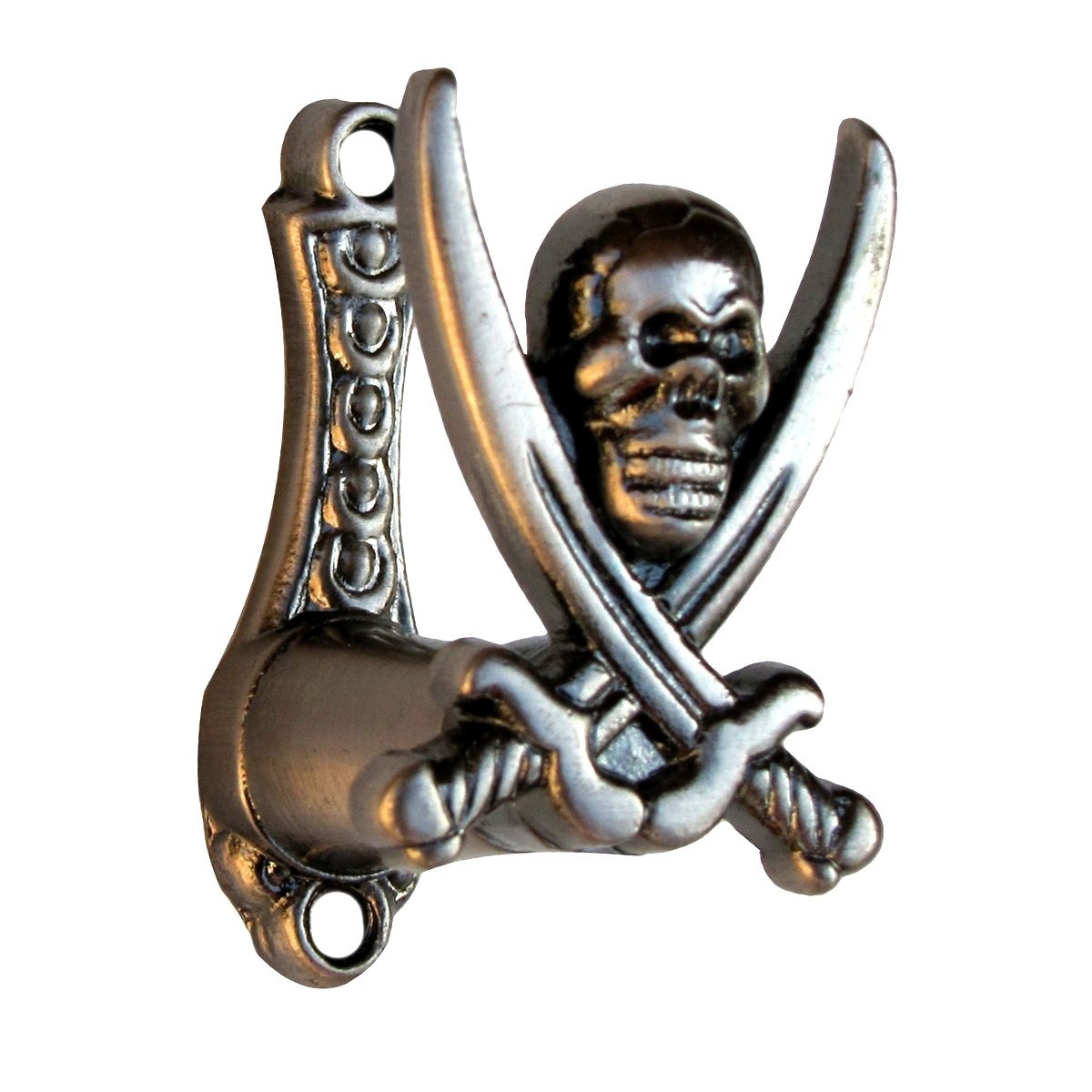 IIV Treasure Gurus 2-Pack Pirate Jolly Roger Wall Mount Hooks for Hats, Coats & Decor - Nautical Themed Home & Bar Accessories