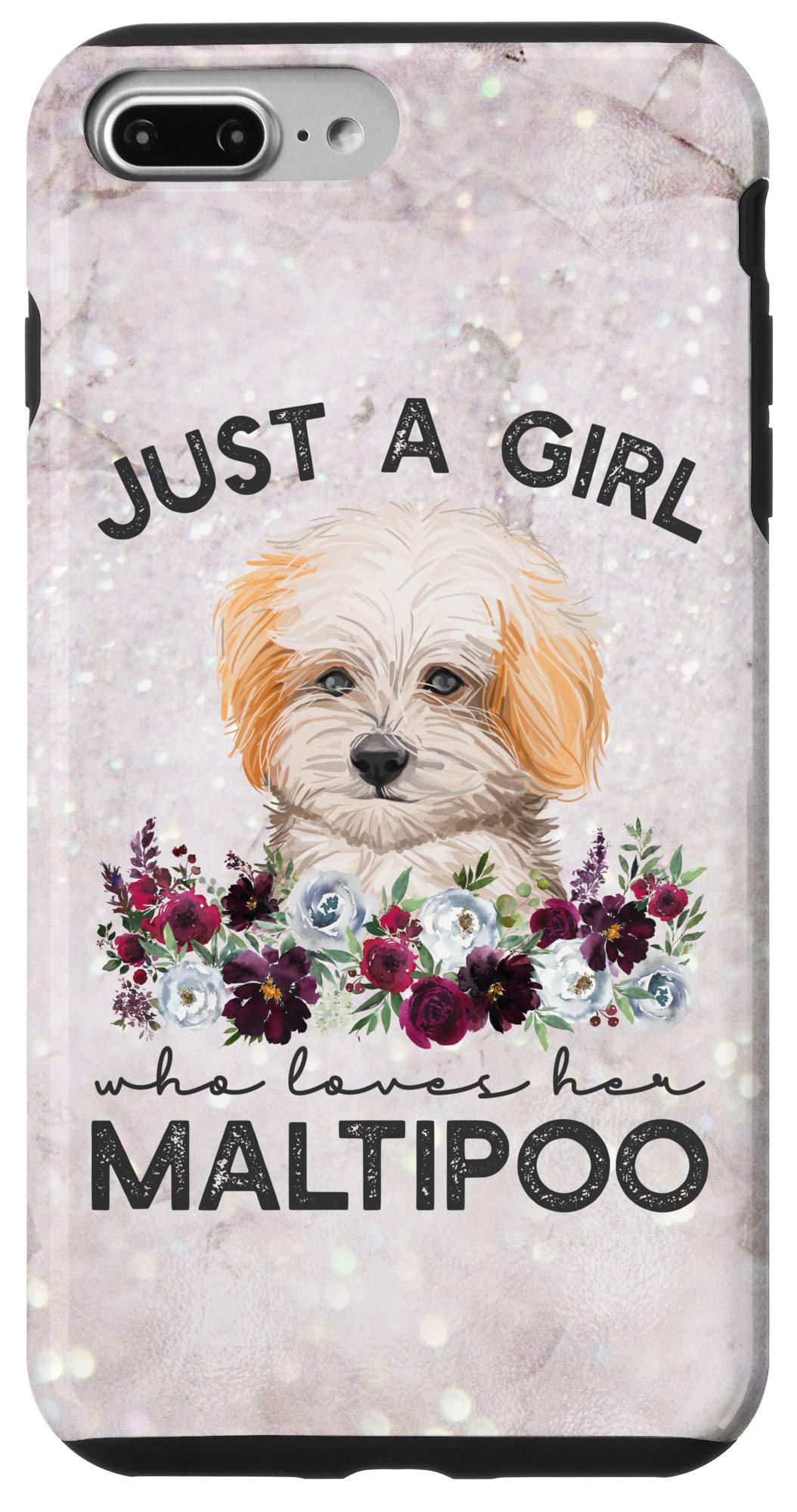 iPhone 7 Plus/8 Plus Maltipoo Dog Pattern Phone Case - Cute Protective Cover for Apple iPhone 7 Plus & 8 Plus - Perfect Gift for Dog Lovers, Daily Use & Outdoor Activities