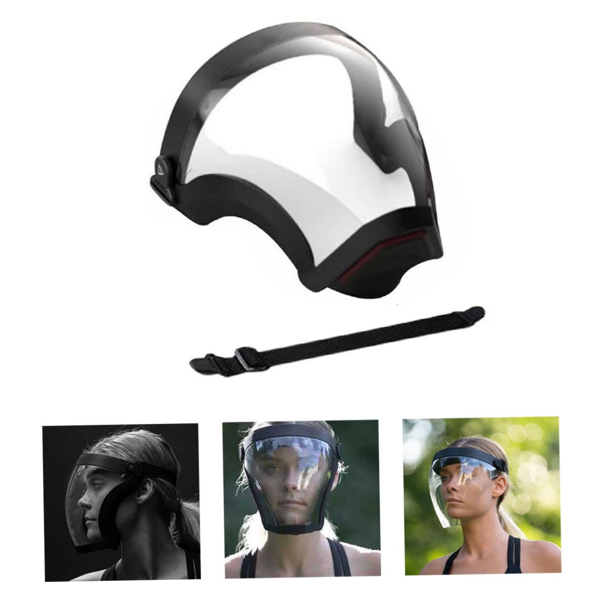 Full Face Cycling Mask - Anti-Splash, Anti-Dust Protective Shield for Eyes, Nose & Mouth | Clear Spray-Proof Design for Biking, Motorcycling & Outdoor Sports