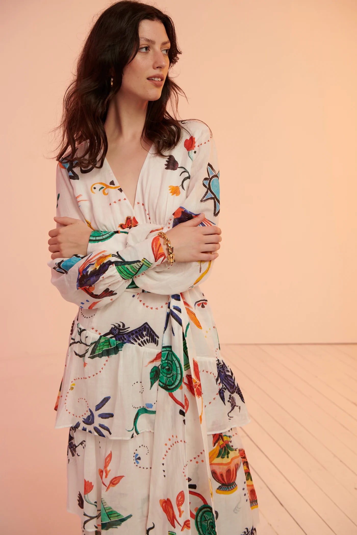 Cordia Women's Flowy Maxi Dress with Volume Sleeves - Elegant Boho Chic for Beach, Wedding & Summer Outfits