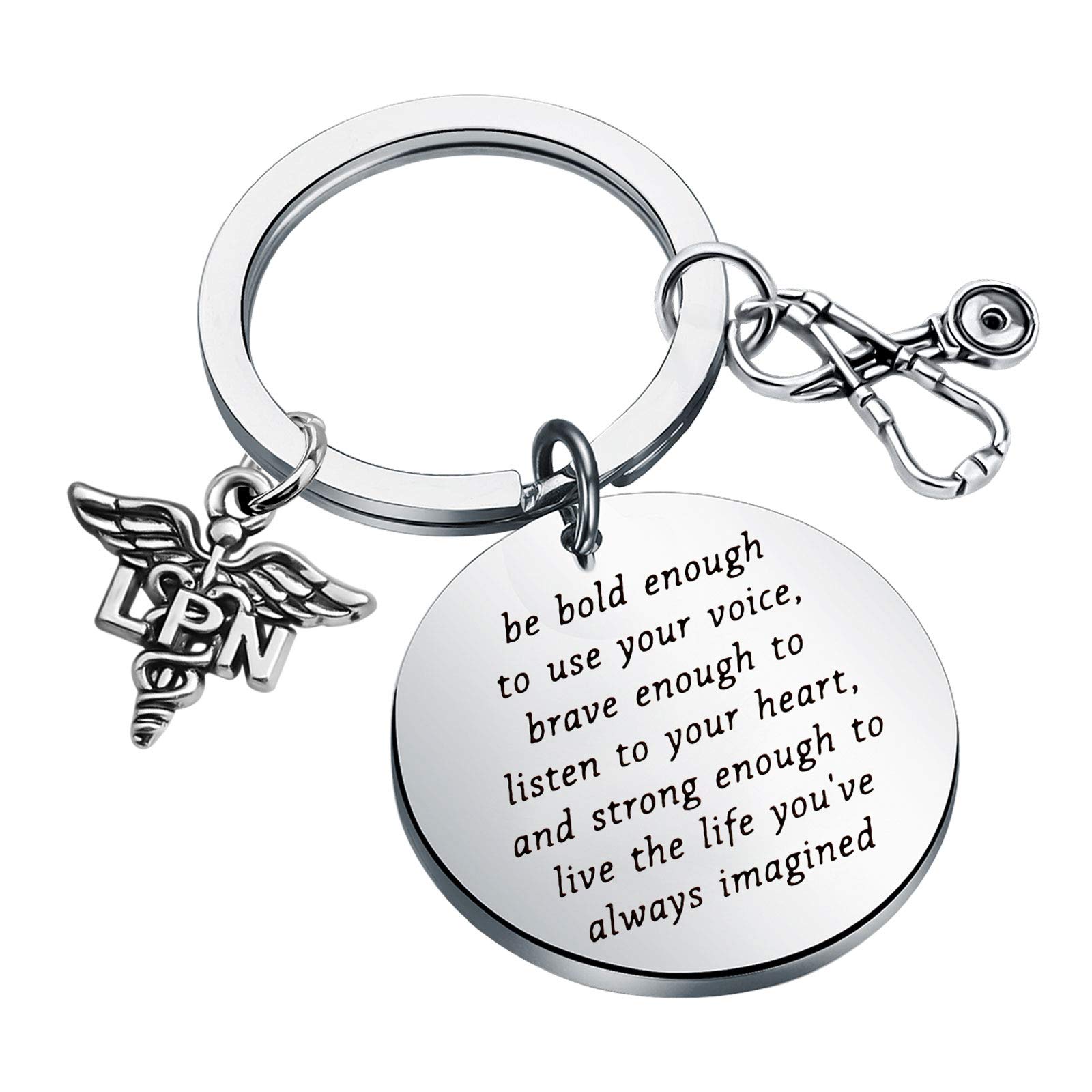 BAUNA LPN Keychain - Licensed Practical Nurse Graduation Gift for Medical Professionals - Perfect for Nursing Students, New Grads & Healthcare Workers - Ideal for Clinical Shifts, Appreciation Gifts & Daily Use
