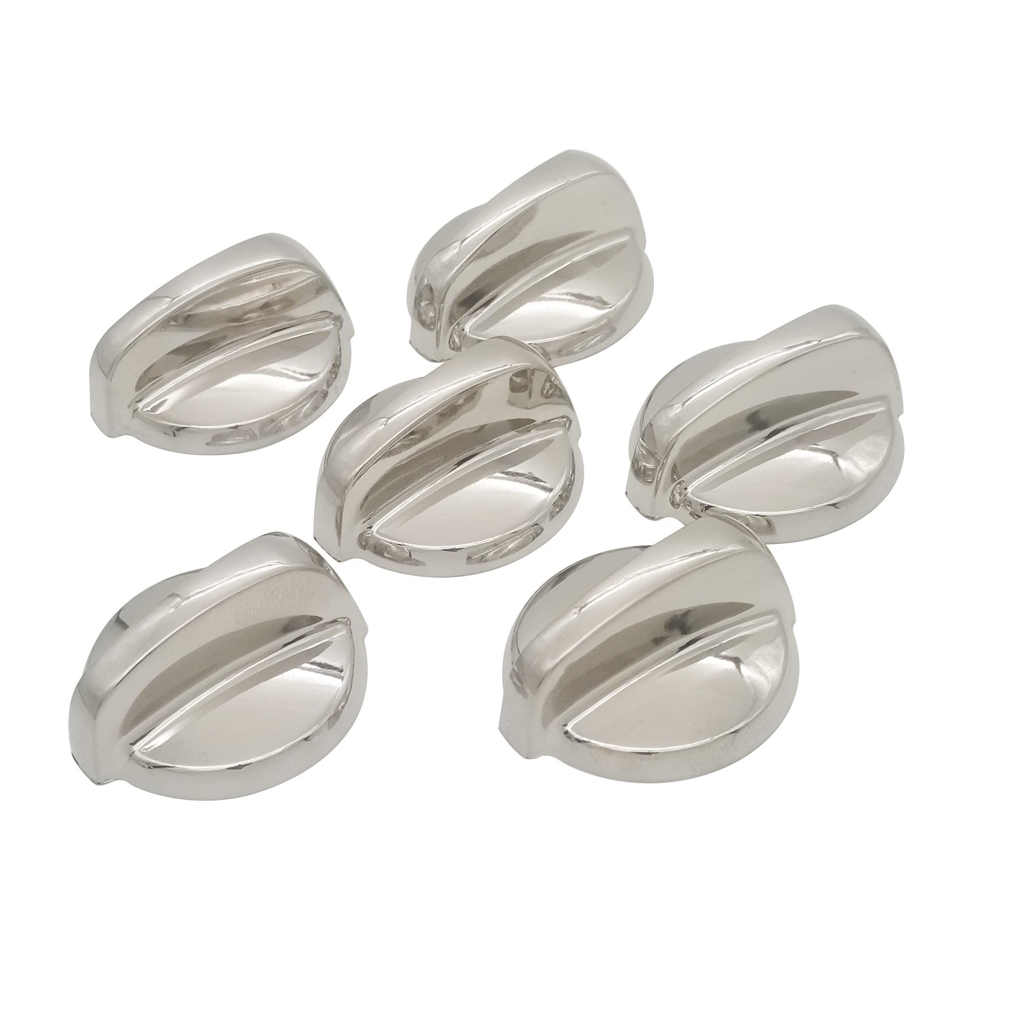 6-Pack Universal Stove Burner Control Knobs - Compatible with Hob & Oven (Replaces Ap4346312, Ps2321076, Wb03t10284) - Perfect for Kitchen Appliance Repair & Replacement