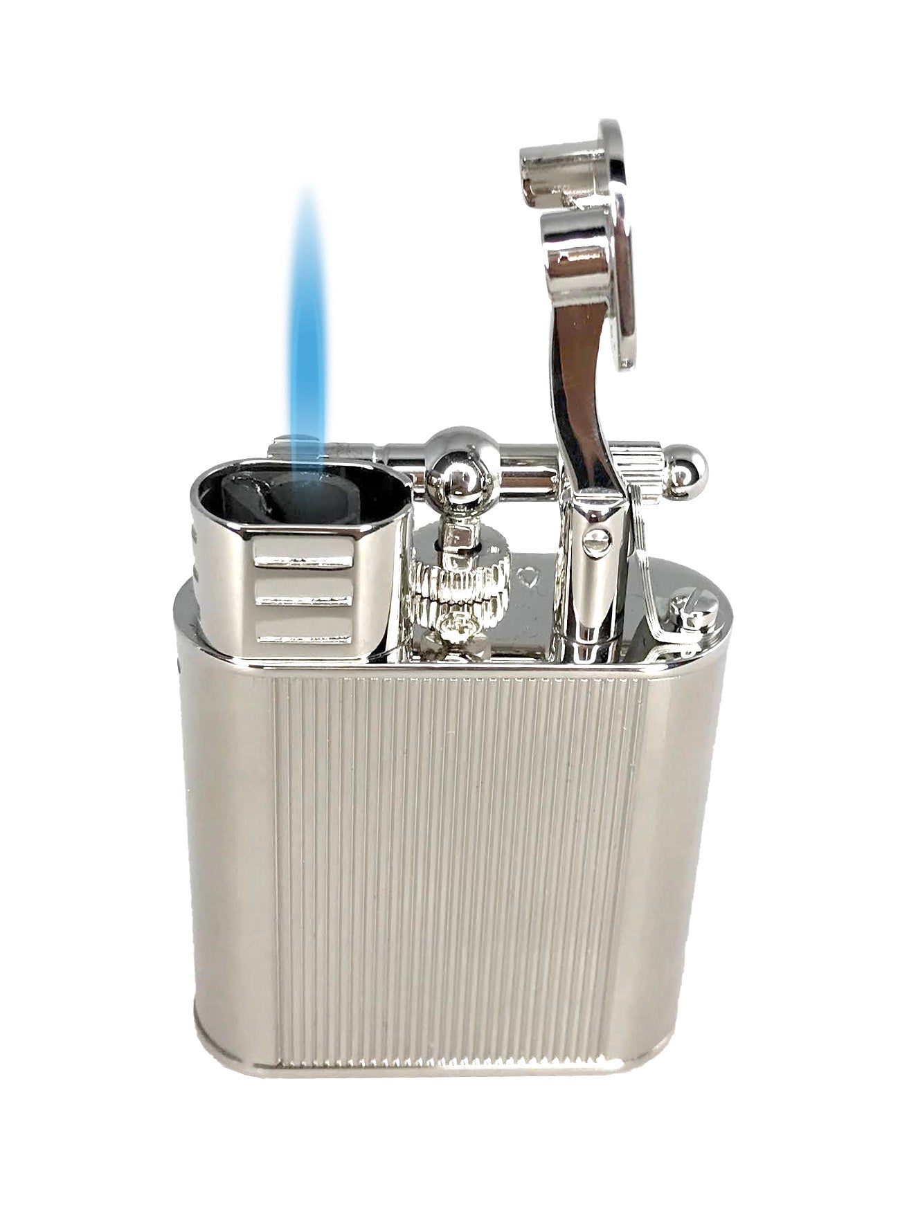 Dunhill Unique Turbo Lines Flint Lighter - Premium Windproof Butane Lighter for Cigars, Cigarettes & Outdoor Use - Perfect for Smoking, Camping & Travel Accessories