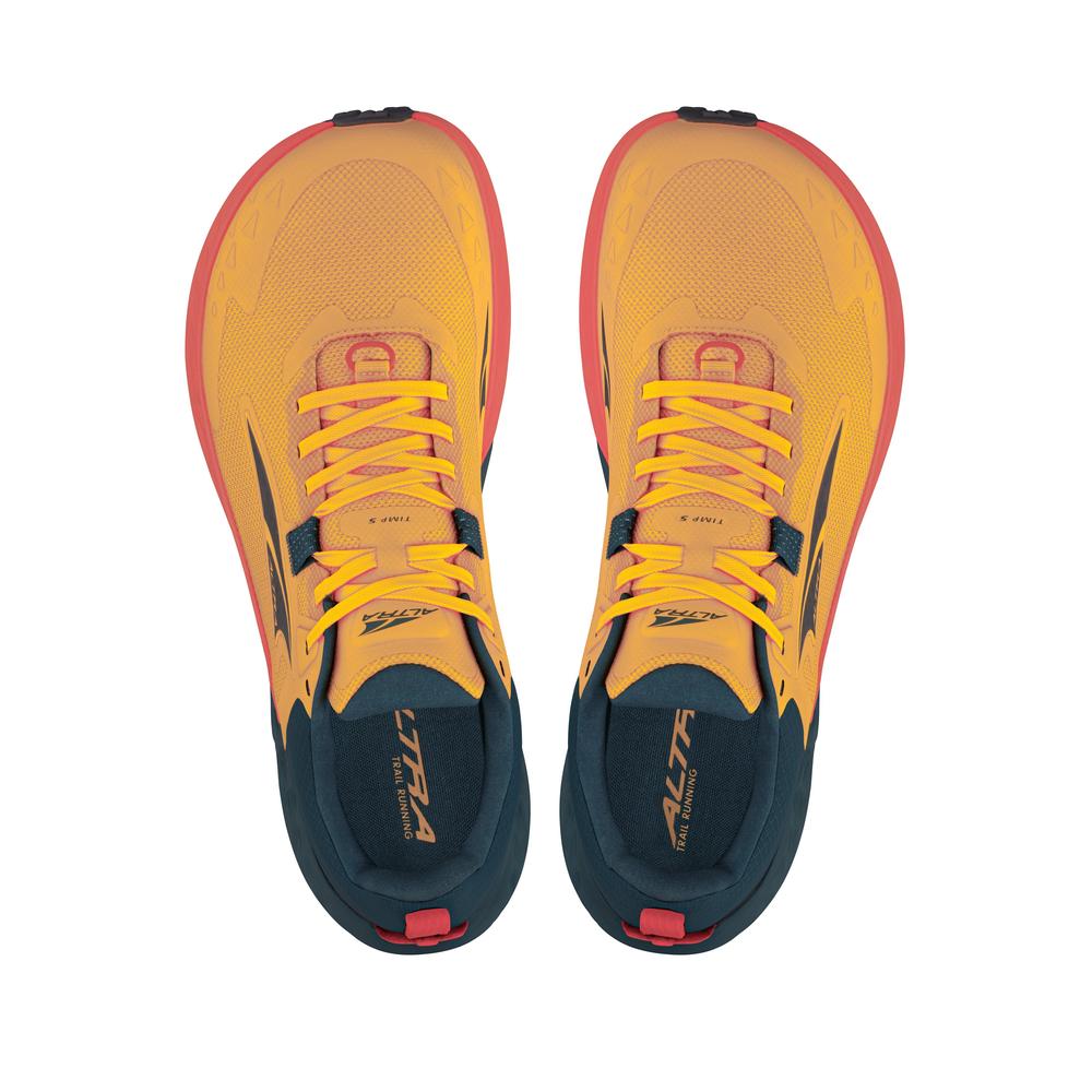 Vibrant Orange & Teal M Timp 5 Running Shoes - Lightweight & Durable for Trail Running, Hiking & Outdoor Adventures
