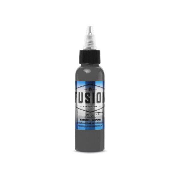 Fusion Bolo Smooth Gray Formula L Ink 1oz - Premium Tattoo Ink for Professional Artists & Beginners - Perfect for Tattoo Shops, Home Studios & Body Art Enthusiasts