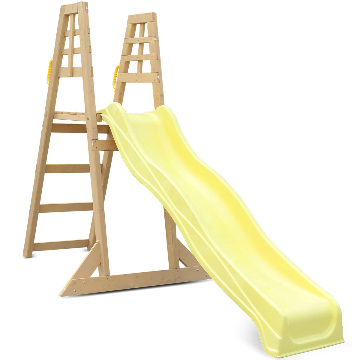 2.2m Yellow Kids Climbing Slide - Outdoor Playground Toy for Backyard, Park & Garden Fun | Sunshine Brand