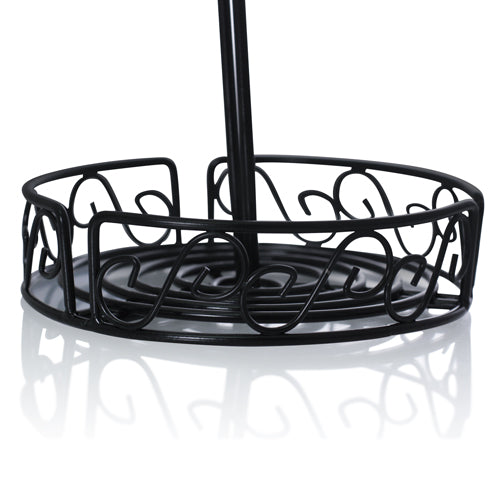 BarConic® Condiment Caddy with Built-in Merchandising Ring - Round Spice & Sauce Organizer for Restaurants, Kitchens & Dining Tables - Perfect for BBQ, Picnics & Home Use