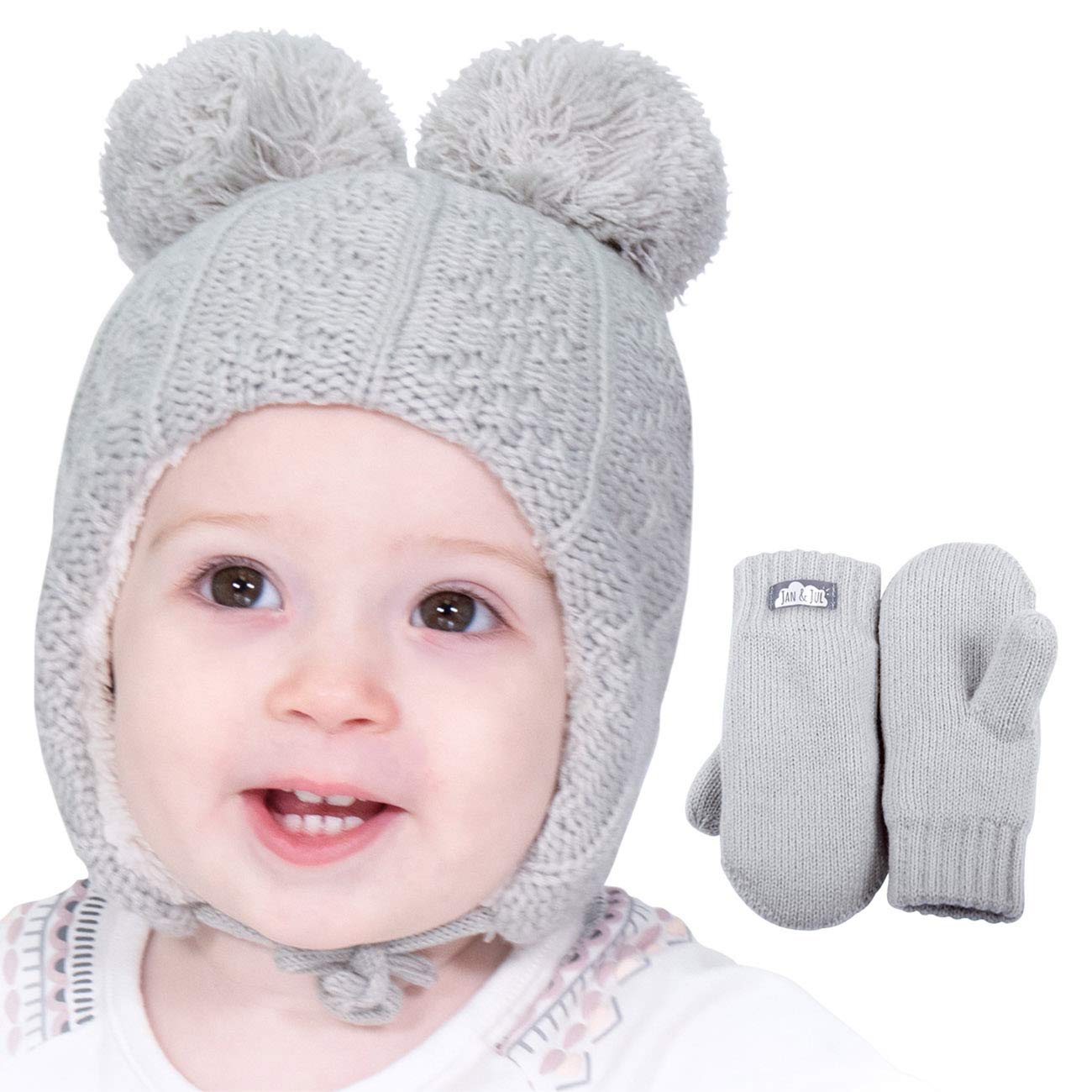 JAN & JUL Baby Toddler Winter Earflap Hat for Boys & Girls - Warm Knitted Beanie for Cold Weather - Perfect for Outdoor Play, Snow Days & Winter Adventures