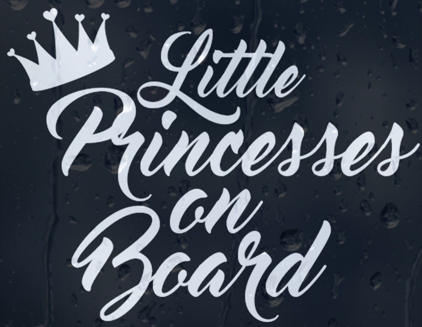 Little Princess Car Decal - Crown Sticker for Bumper & Window - Kids Vehicle Decor