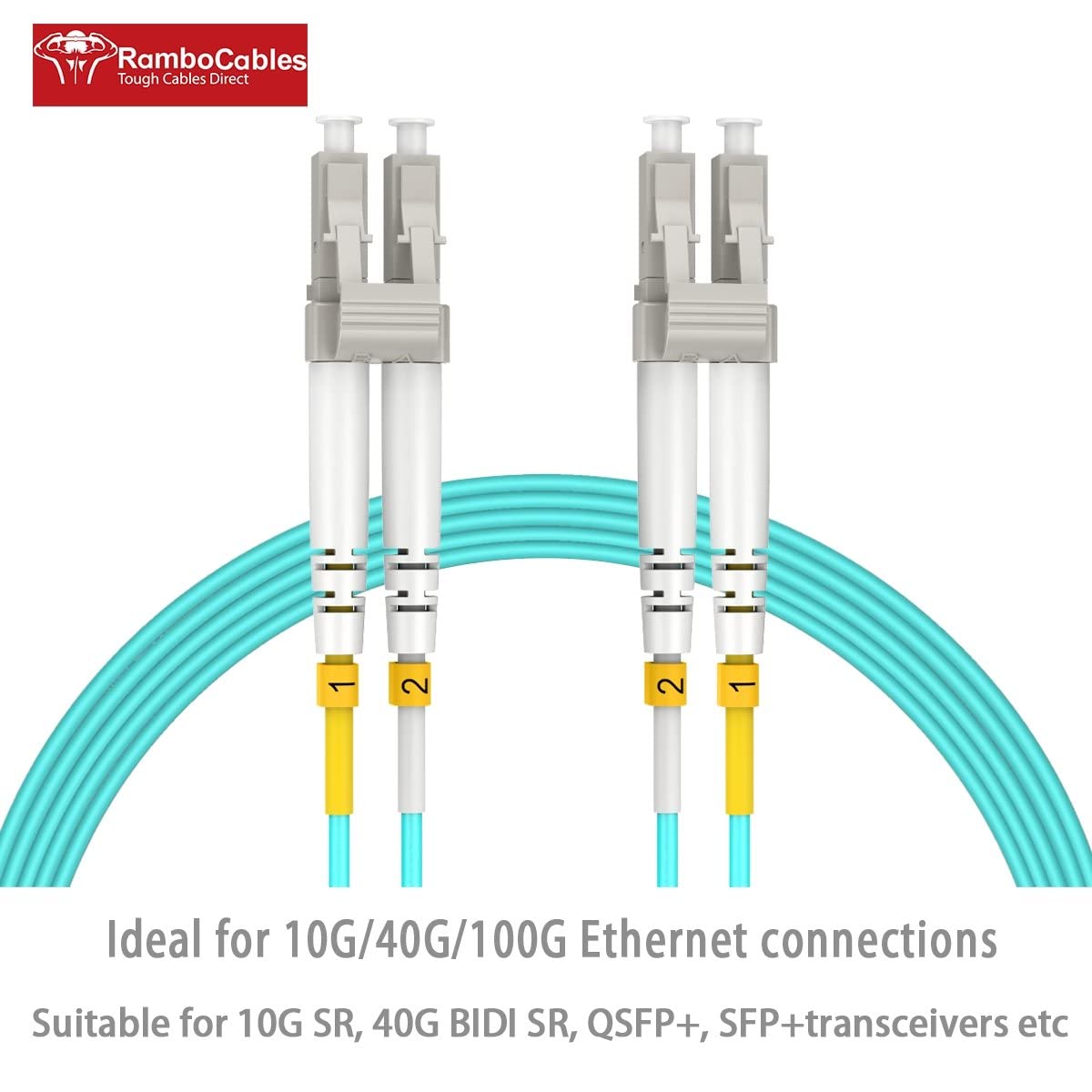 500ft (150m) OM4 LC to LC Fiber Patch Cable - Multimode Duplex 50/125μm - 40G/100G Compatible - LSZH Jacket - Length Options 7in to 500ft - Ideal for Data Centers, Server Rooms & High-Speed Network Connections