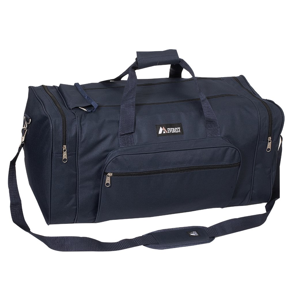 Everest Classic Gear Bag - Medium Navy Durable Travel Duffel for Gym, Camping & Weekend Trips