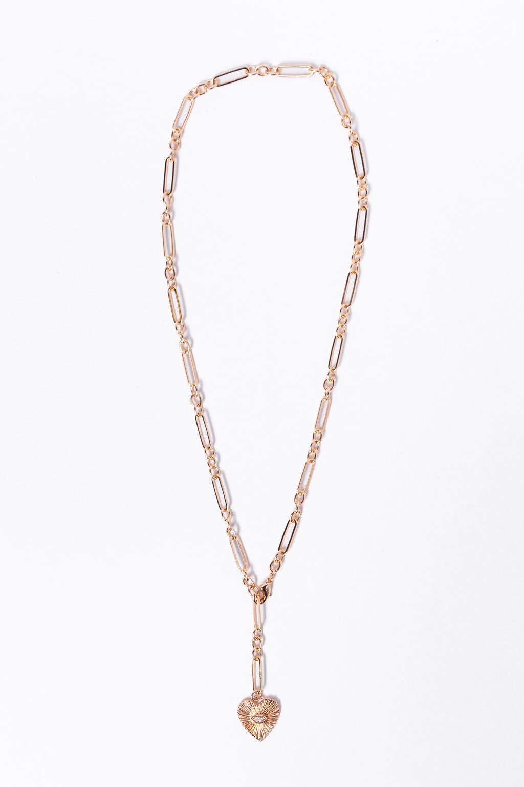 Two Layer Necklace with Big Heart Pendant - Elegant Layered Gold/Silver Necklace for Women - Perfect for Valentine's Day, Anniversary & Date Night Gifts