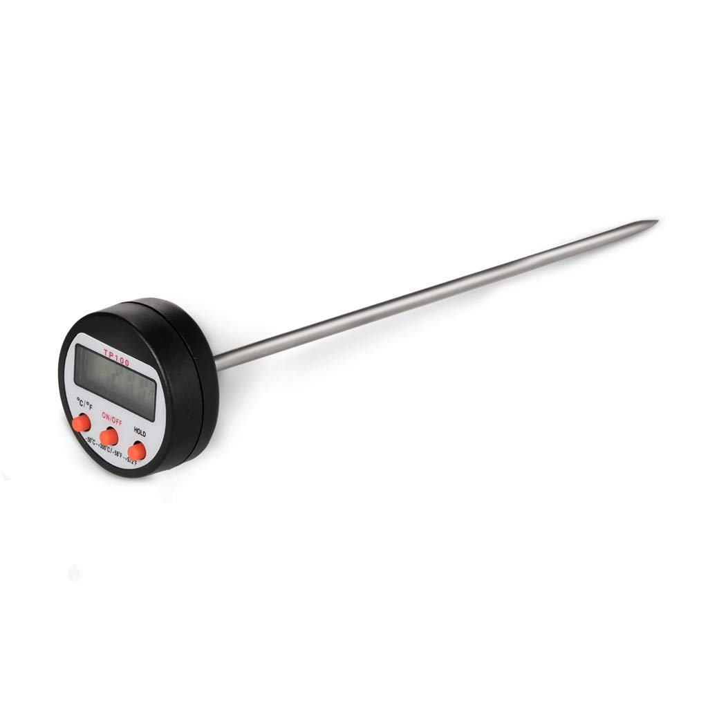 Digital LCD Mini Portable Thermometer Probe -50°C to 300°C (-58°F to 572°F) for BBQ, Meat, Food Cooking | Instant Read Temperature Tester with °C/°F Switch & Data Hold Function | Perfect for Grilling, Baking, Candy Making & Kitchen Use