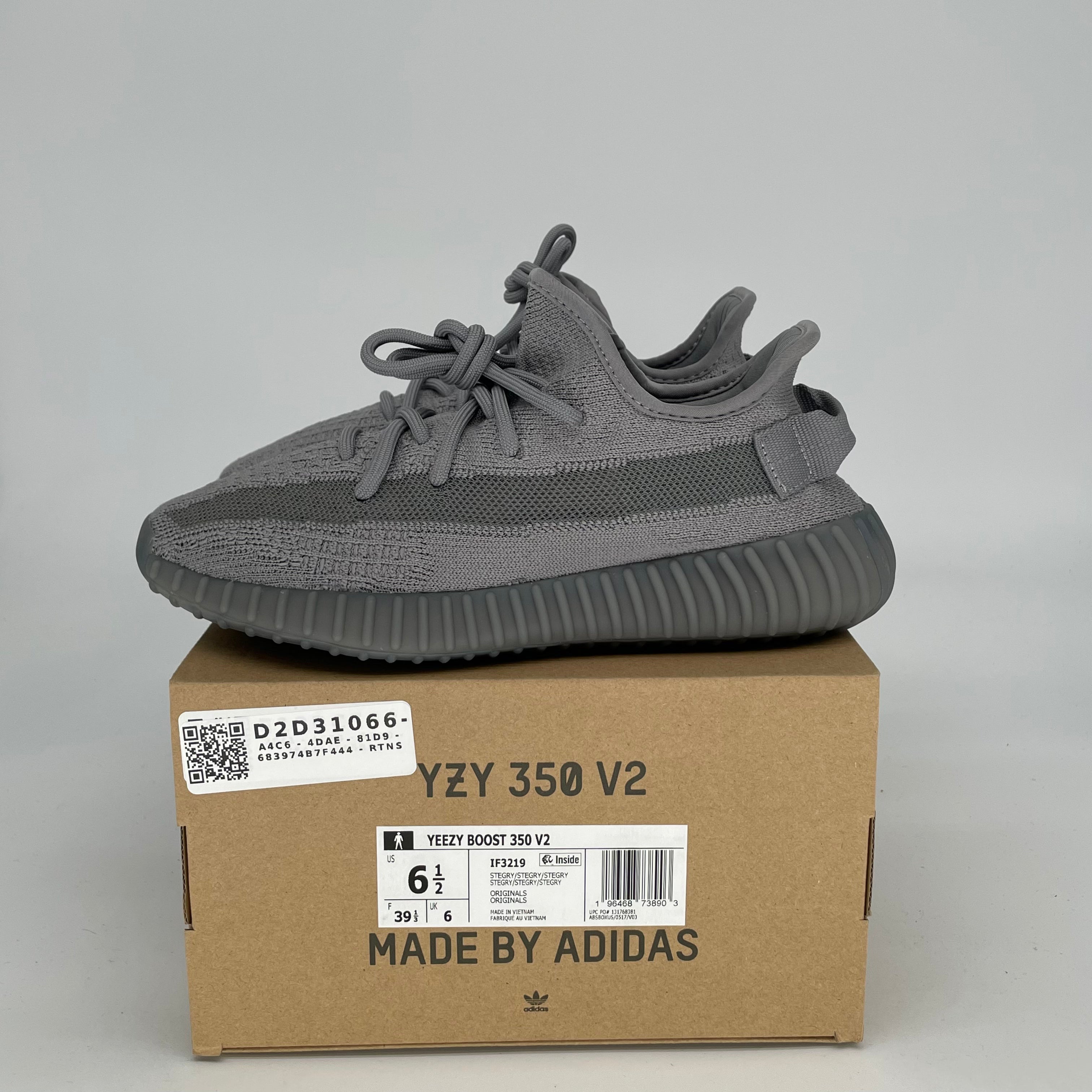 Adidas Yeezy Boost 350 V2 'Steel Grey' - Women's Size 6.5/8W (IF3219) | Comfortable Running Shoes for Gym & Casual Wear