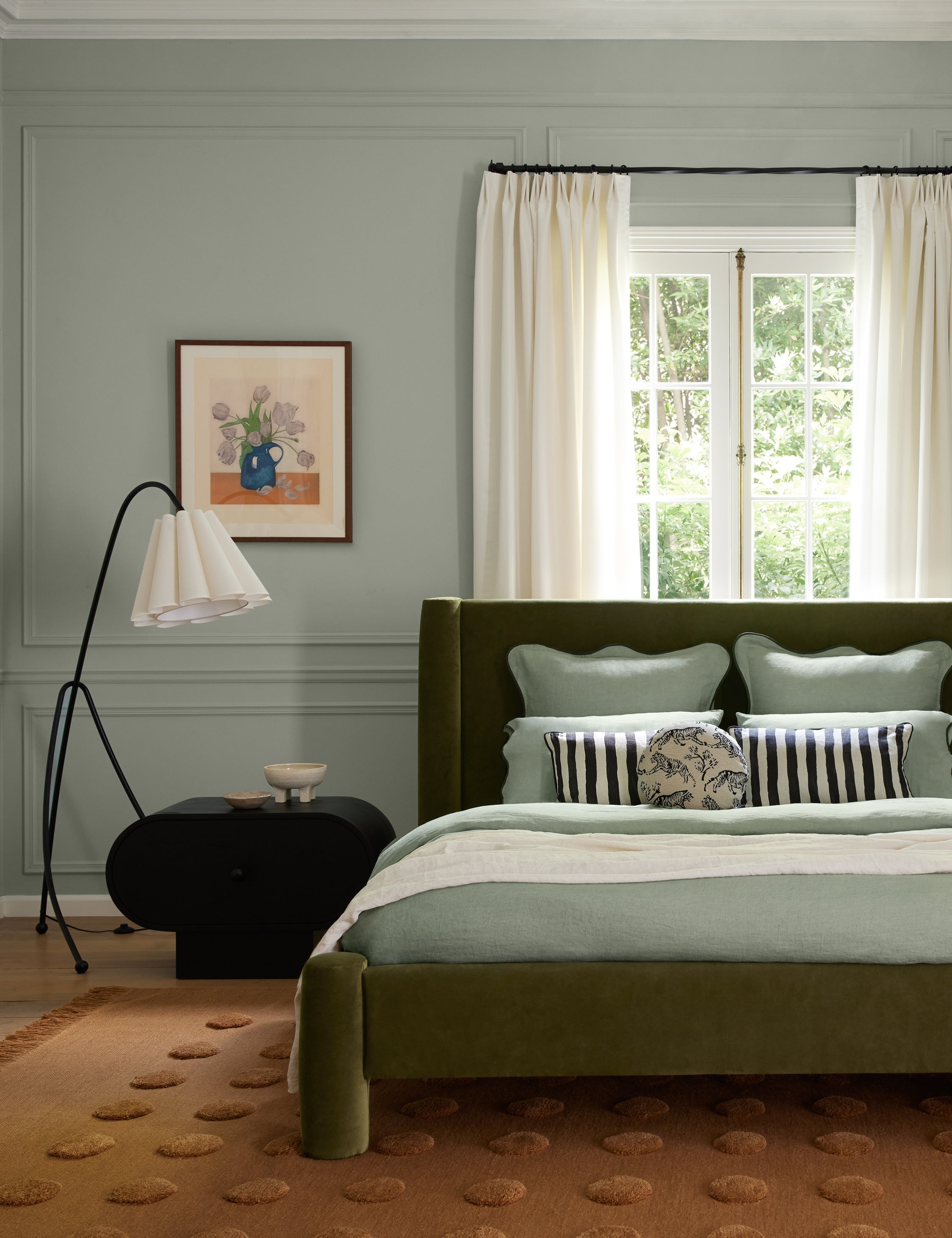 Addie Floor Lamp by Sarah Sherman Samuel - Modern LED Standing Light for Living Room, Bedroom & Office - Adjustable Brightness & Warm White Light