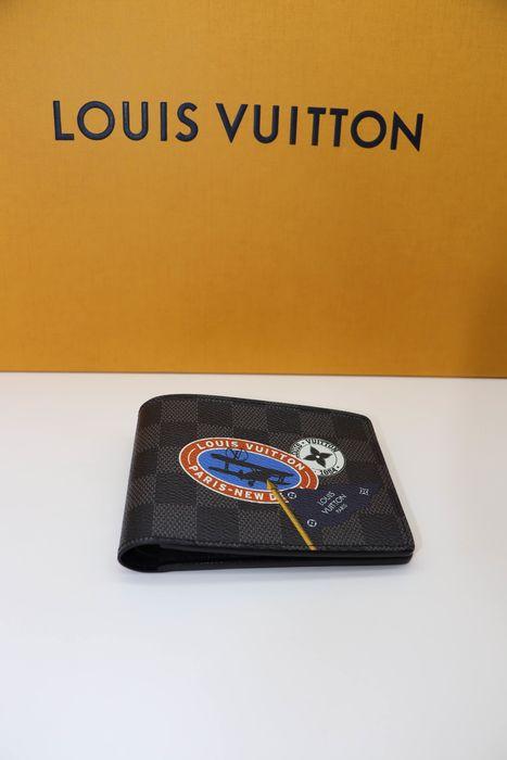LV League Damier Graphite Canvas Multiple Wallet for Men - Slim RFID Blocking Credit Card Holder with 8 Card Slots - Perfect for Travel, Business & Everyday Use