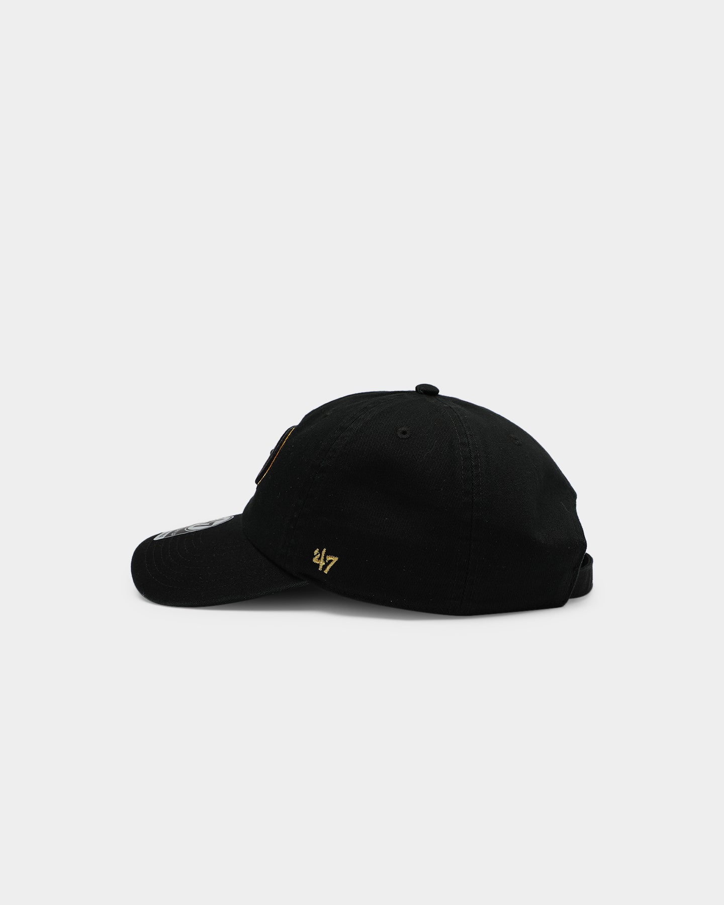 47 Brand Philadelphia Flyers Clean Up Strapback Adjustable Hat - Black & Gold Hockey Cap for Men & Women - Perfect for Game Day, Sports Events & Casual Wear