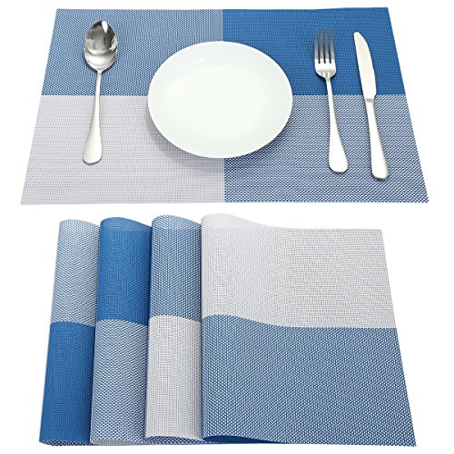 Squares-blue & White