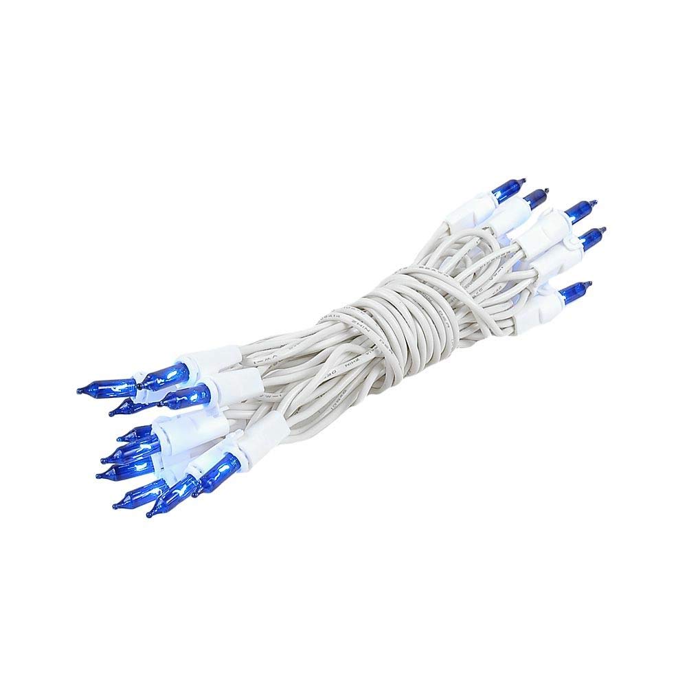 20 Pack Blue LED Christmas Mini Lights - Non-Connectable Fairy String Lights with White Wire (8 Feet) for Holiday Decorations, Party, Wedding, Tree and Home Decoration