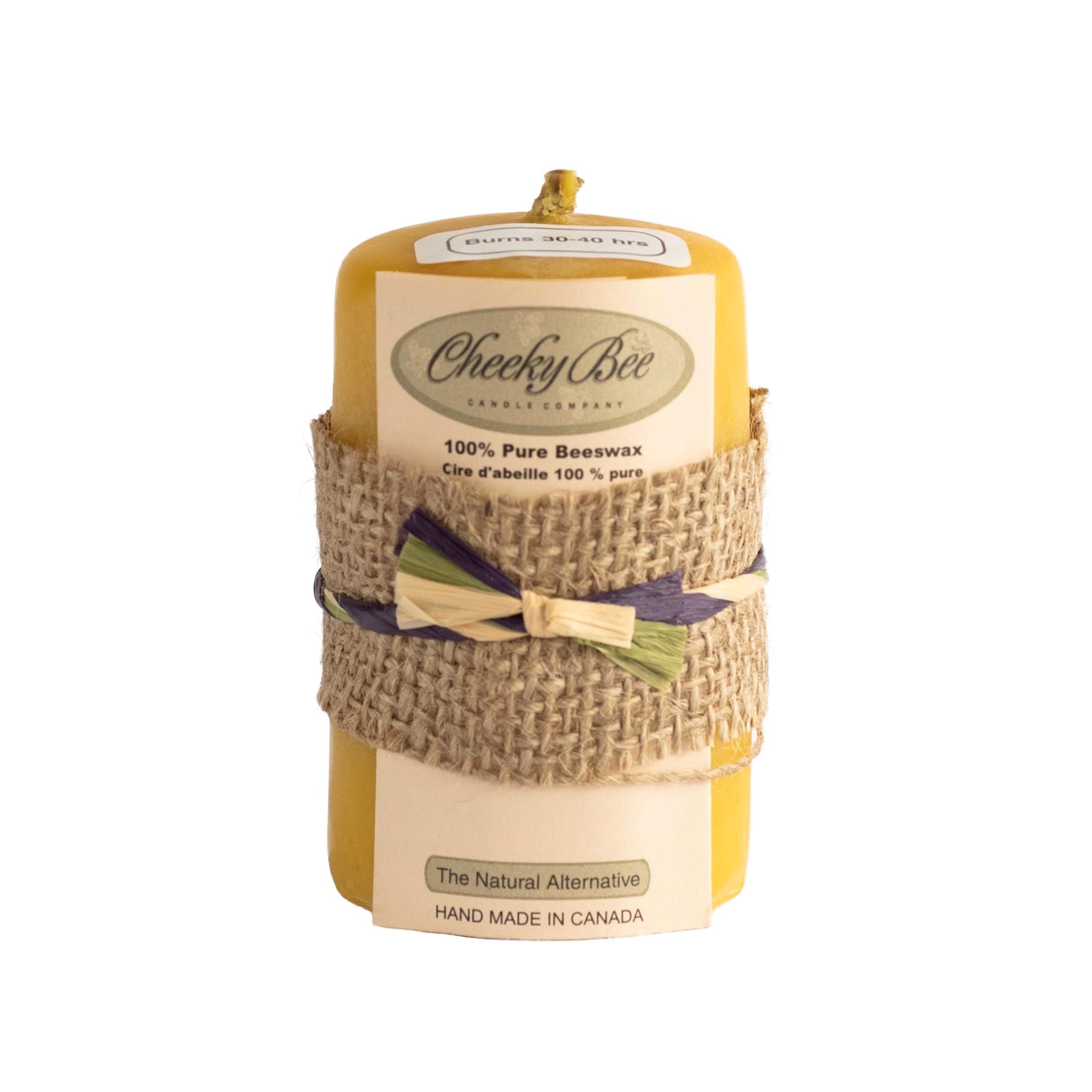 Premium #21 Traditional Smooth Pillar Beeswax Candle - Natural Gold Color (2x3 Inches) for Home Decor, Wedding Centerpieces & Relaxation Aromatherapy