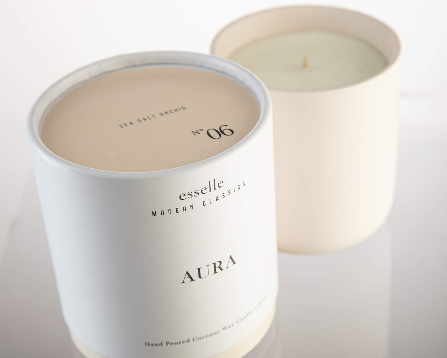 Esselle Aura Collection Fig Tree Scented Coconut Wax Candle - Natural Soy Blend for Home, Office & Spa Relaxation - Long Lasting Aromatherapy Gift