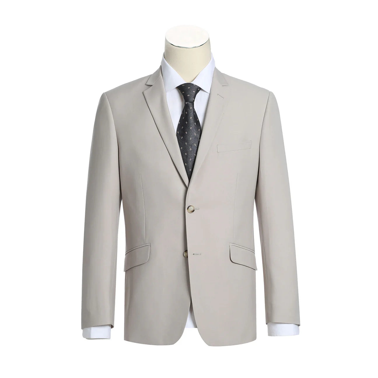 Alessandro Vitello by Renoir Beige Slim Fit 2-Piece Single Breasted Notch Lapel Suit | Premium Men's Business Attire | Perfect for Weddings, Office Meetings & Formal Events